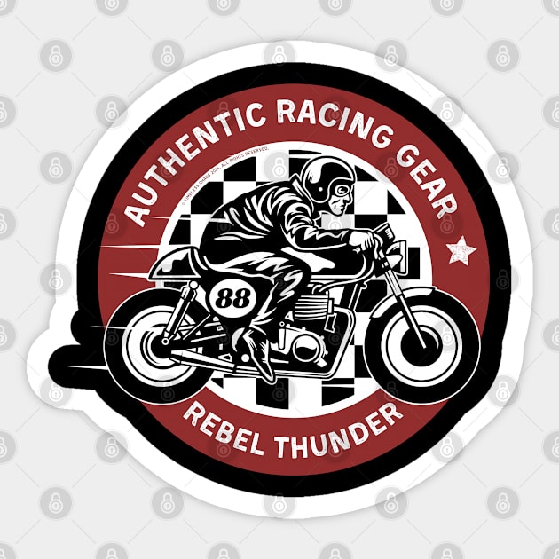 Rebel Thunder Racing Gear Sticker by Timeless Chaos